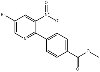 methyl4-(5-bromo-3-nitropyridin-2-yl)benzoate 结构式