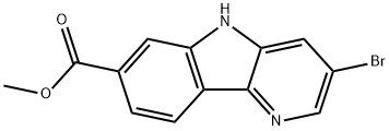 methyl3-bromo-5H-pyrido[3,2-b]indole-7-carboxylate 结构式