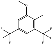 1-Methoxy-2-methyl-3,5-bis(trifluoromethyl)benzene 化学構造式