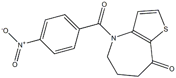 4-(4-nitrobenzoyl)-6,7-dihydro-4H-thieno[3,2-b]azepin-8(5H)-one Structure