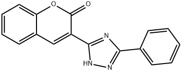 3-(5-phenyl-4H-1,2,4-triazol-3-yl)-2H-chromen-2-one Struktur