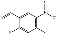 2-Fluoro-4-methyl-5-nitrobenzaldehyde 化学構造式