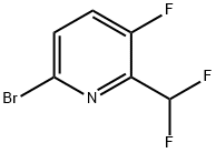 6-bromo-2-(difluoromethyl)-3-fluoropyridine Structure