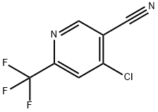 4-CHLORO-6-(TRIFLUOROMETHYL)PYRIDINE-3-CARBONITRILE,1807217-26-0,结构式