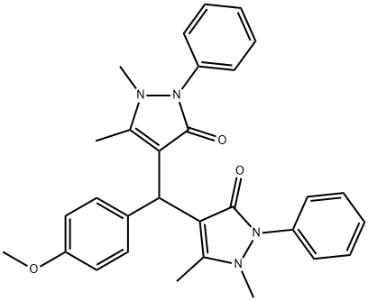 4-[(1,5-dimethyl-3-oxo-2-phenyl-2,3-dihydro-1H-pyrazol-4-yl)(4-methoxyphenyl)methyl]-1,5-dimethyl-2-phenyl-1,2-dihydro-3H-pyrazol-3-one|