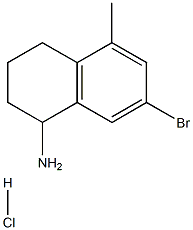 7-溴-5-甲基-1,2,3,4-四氢萘-1-胺盐酸盐,1810069-90-9,结构式