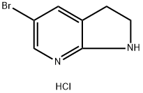 5-bromo-1H,2H,3H-pyrrolo[2,3-b]pyridine hydrochloride,1810070-18-8,结构式