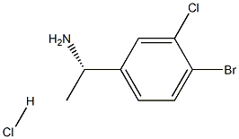 (S)-1-(4-Bromo-3-chlorophenyl)ethanamine hydrochloride Structure