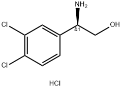 (R)-2-氨基-2-(3,4-二氯苯基)乙醇盐酸盐,1810074-84-0,结构式