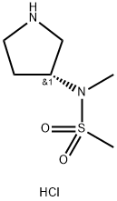 N-methyl-N-[(3R)-pyrrolidin-3-yl]methanesulfonamide hydrochloride, 1810074-90-8, 结构式