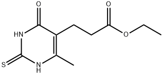 ethyl 3-(4-hydroxy-6-methyl-2-sulfanylpyrimidin-5-yl)propanoate Structure