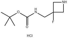 tert-butyl N-[(3-fluoroazetidin-3-yl)methyl]carbamate hydrochloride Structure