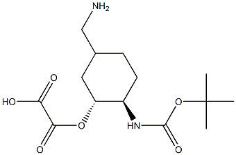 Carbamic acid, N-[trans-4-(aminomethyl)cyclohexyl]-, 1,1-dimethylethyl ester 1/2 Oxalic acid Structure