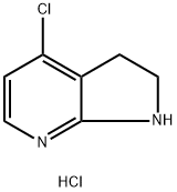 4-chloro-1H,2H,3H-pyrrolo[2,3-b]pyridine hydrochloride Struktur