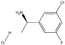 (R)-1-(3-クロロ-5-フルオロフェニル)エタンアミン塩酸塩 化学構造式