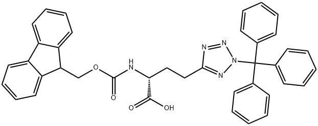 R-2-FMOC-氨基-4-(2-三苯甲基-2H-四唑-5-基)丁酸, 1820574-30-8, 结构式
