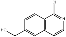 (1-クロロイソキノリン-6-イル)メタノール 化学構造式