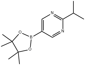 2-异丙基-5-(4,4,5,5-四甲基-1,3,2-二氧硼杂环戊烷-2-基)嘧啶,1820679-54-6,结构式
