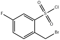 2-(ブロモメチル)-5-フルオロベンゼンスルホニルクロリド 化学構造式