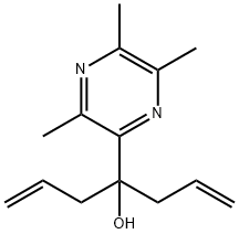 3,5,6-三甲基-ALPHA,ALPHA-二(2-丙烯-1-基)-2-吡嗪甲醇 结构式