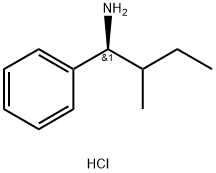 (1S)-2-甲基-1-苯基正丁基-1-氨盐酸盐 结构式