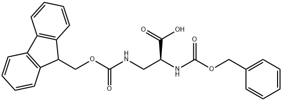 3-((((9H-Fluoren-9-Yl)Methoxy)Carbonyl)Amino)-2-(((Benzyloxy)Carbonyl)Amino)Propanoic Acid Structure