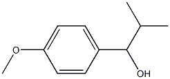 1-(4-メトキシフェニル)-2-メチルプロパン-1-オール 化学構造式