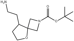 Tert-Butyl 8-(2-Aminoethyl)-5-Oxa-2-Azaspiro[3.4]Octane-2-Carboxylate 化学構造式