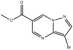 3-溴吡唑并[1,5-A]嘧啶-6-羧酸甲酯 结构式