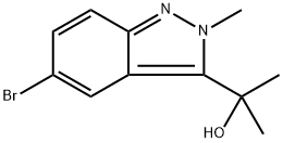 2-(5-溴-2-甲基-2H-吲唑-3-基)丙-2-醇, 1823787-20-7, 结构式