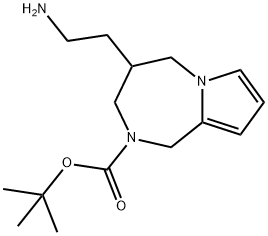 Tert-Butyl 4-(2-Aminoethyl)-4,5-Dihydro-1H-Pyrrolo[1,2-A][1,4]Diazepine-2(3H)-Carboxylate Structure