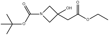 Tert-Butyl 3-(2-Ethoxy-2-Oxoethyl)-3-Hydroxyazetidine-1-Carboxylate Structure