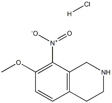 7-methoxy-8-nitro-1,2,3,4-tetrahydroisoquinoline hydrochloride Structure