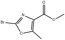 2-ブロモ-5-メチルオキサゾール-4-カルボン酸メチル 化学構造式