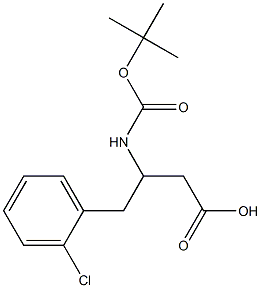 3-(BOC-氨基)-4-(2-氯苯基)丁酸,1824507-75-6,结构式