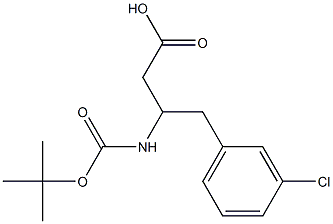 3-(BOC-氨基)-4-(3-氯苯基)丁酸, 1824559-08-1, 结构式