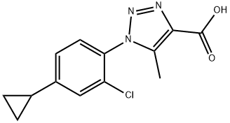 1-(2-Chloro-4-cyclopropyl-phenyl)-5-methyl-1H-[1,2,3]triazole-4-carboxylic acid Structure