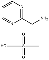 2-Pyrimidinemethanamine Methanesulfonate 化学構造式
