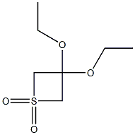 3,3-Diethoxythietane 1,1-dioxide Structure