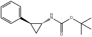 (1R-反式)-(2-苯基环丙基)氨基甲酸叔丁酯, 185256-47-7, 结构式
