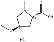 L-Proline, 4-methoxy-1-methyl-, trans- hydrochloride Struktur