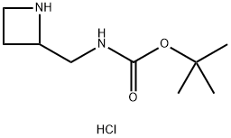 tert-butyl N-[(azetidin-2-yl)methyl]carbamate hydrochloride Struktur