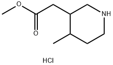 methyl 2-(4-methylpiperidin-3-yl)acetate hydrochloride Struktur