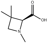 2-Azetidinecarboxylic acid, 3,3-dimethyl-1-methyl, (2S)- 结构式