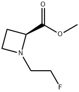 2-Azetidinecarboxylic acid, 1-(2-fluoroethyl)-,methyl ester,  (2S)- 化学構造式