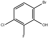 6-Bromo-3-chloro-2-fluorophenol 化学構造式