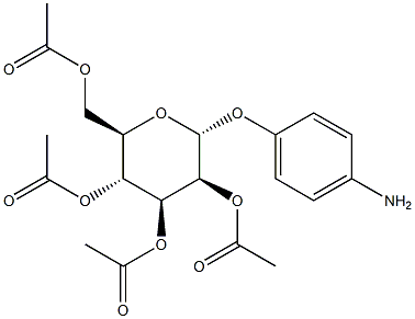 4-Aminophenyl 2,3,4,6-tetra-O-acetyl-alpha-D-mannopyranoside Struktur