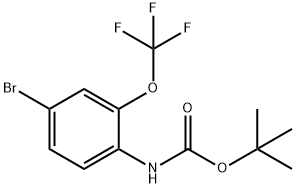 (4-溴-2-(三氟甲氧基)苯基)氨基甲酸叔丁酯 结构式