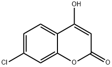 7-Chloro-4-hydroxy-2H-chromen-2-one 化学構造式