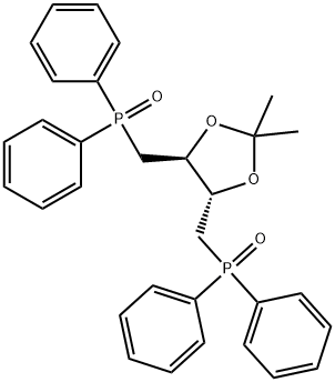 1,1'-[[(4S,5S)-2,2-DIMETHYL-1,3-DIOXOLANE-4,5-DIYL]BIS(METHYLENE)]BIS[1,1-DIPHENYL-PHOSPHINE OXIDE] 结构式